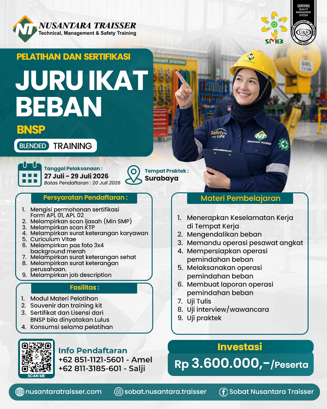 Pelatihan & Sertifikasi Juru Ikat Beban (BNSP)