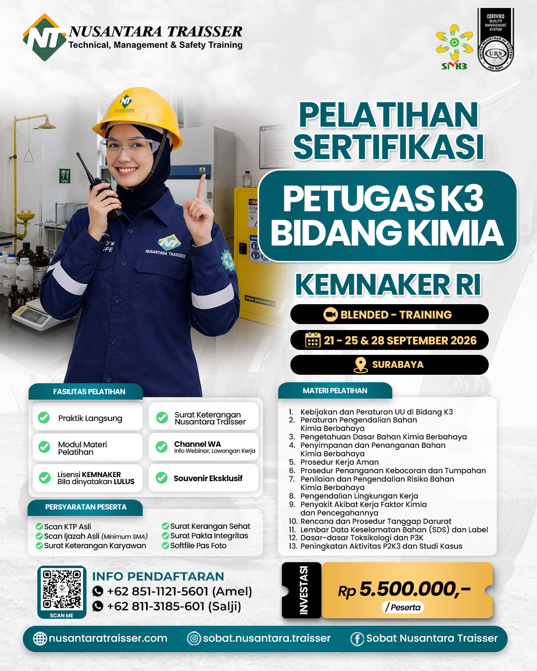 Petugas K3 Bidang Kimia (KEMNAKER RI)