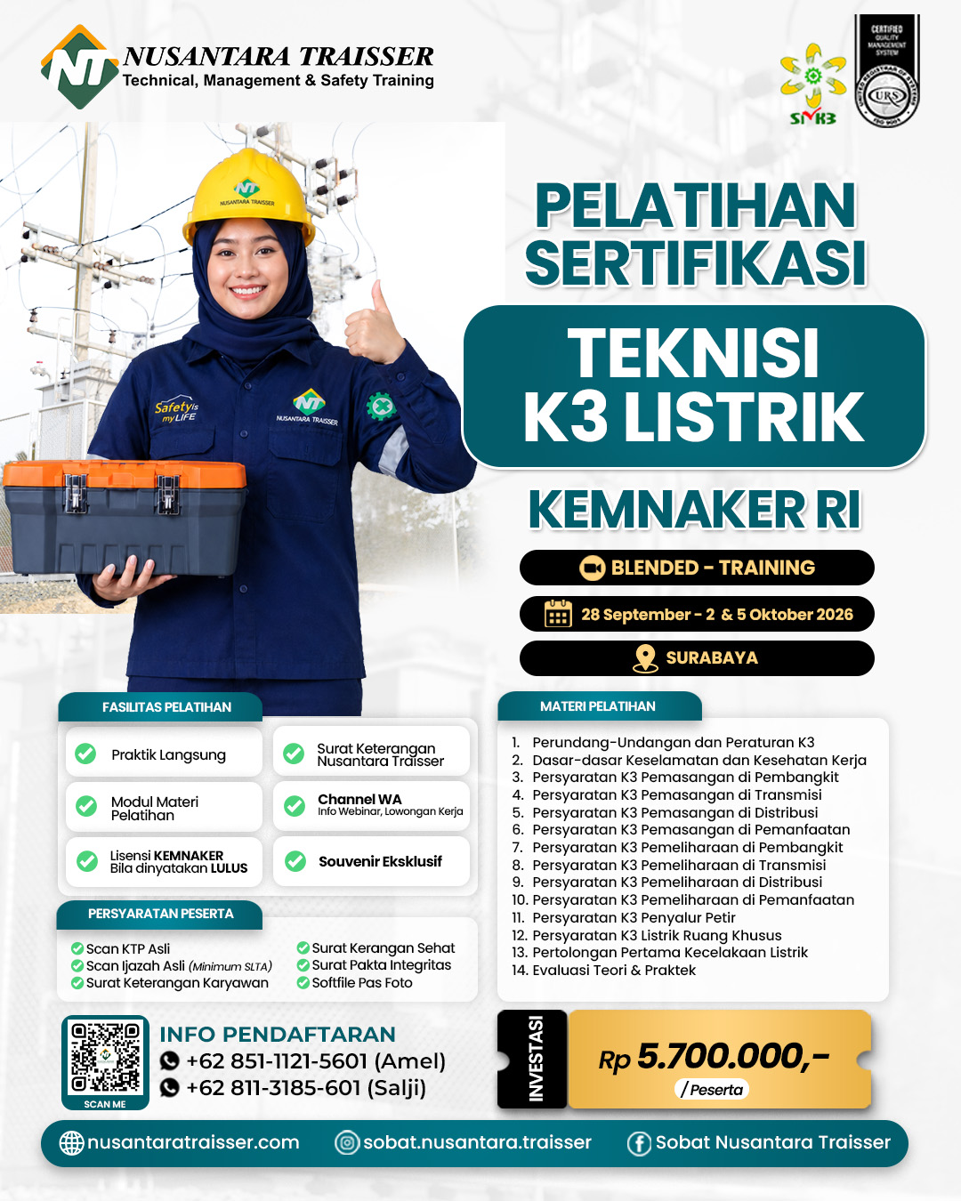Teknisi K3 Listrik (KEMNAKER RI)