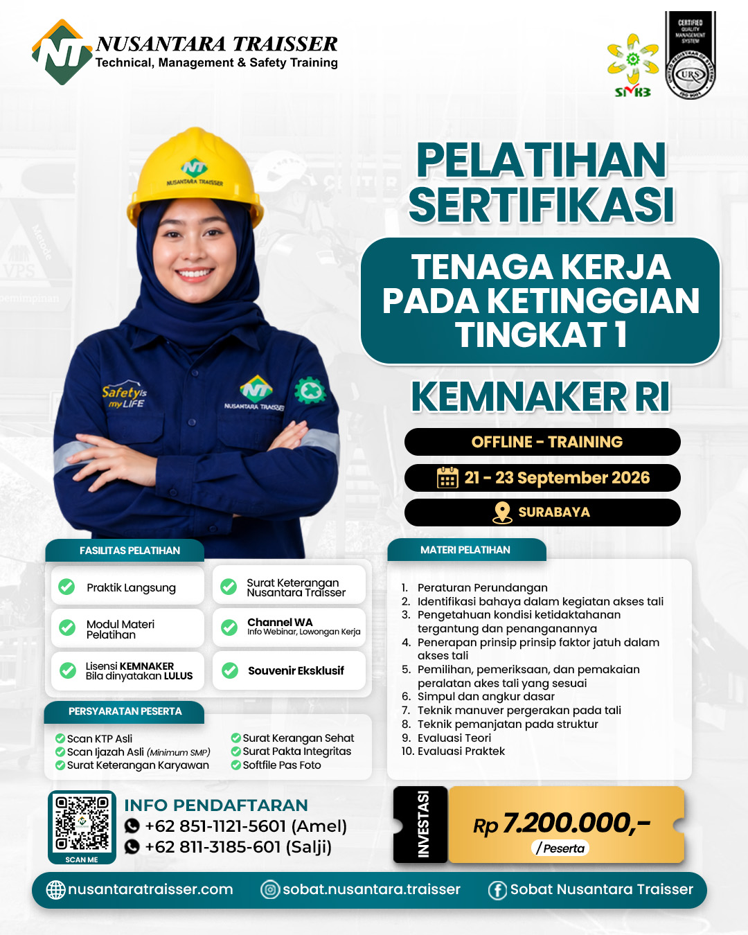 Tenaga Kerja Pada Ketinggian Tingkat 1 (KEMNAKER RI)