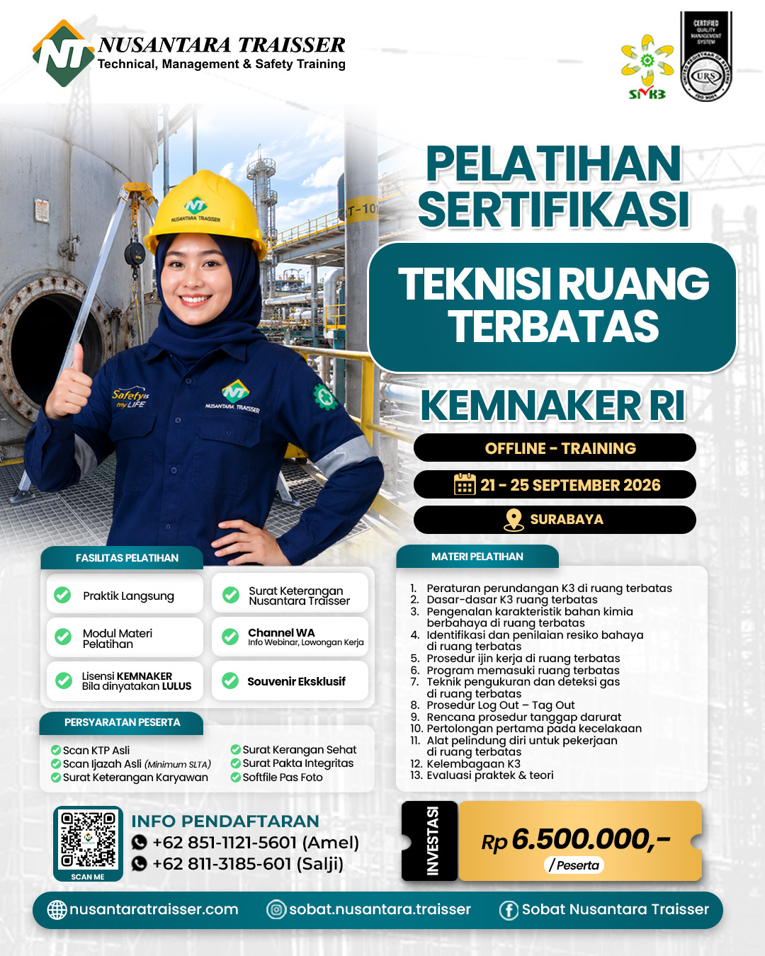 Teknisi Ruang Terbatas (KEMNAKER RI)
