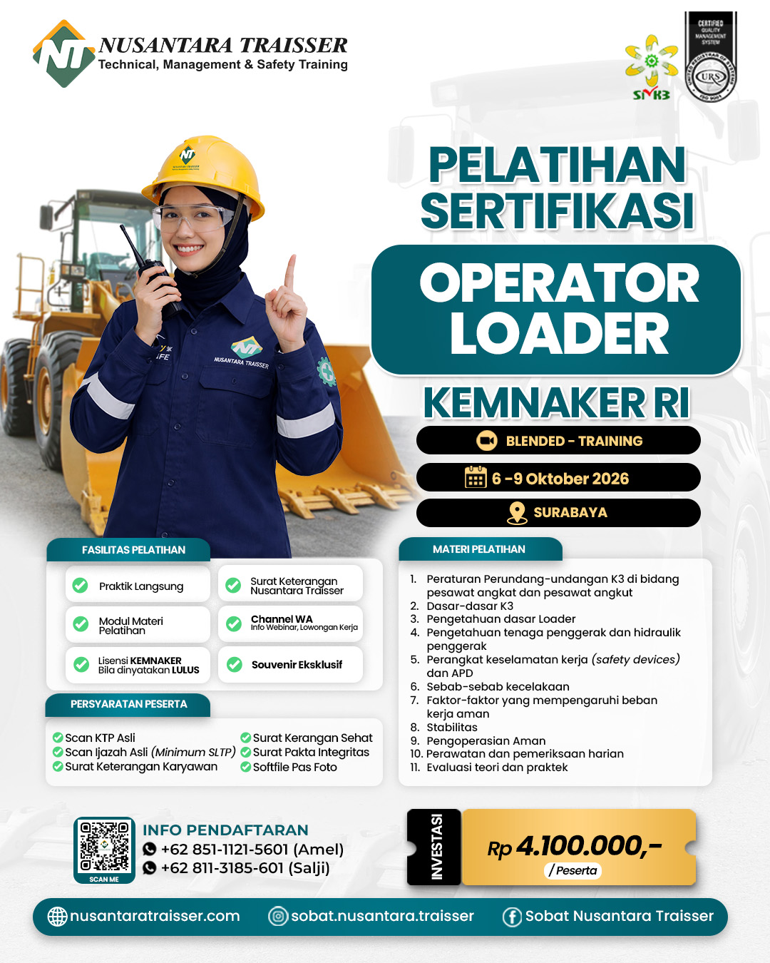 Pelatihan & Sertifikasi Operator Loader | KEMNAKER RI