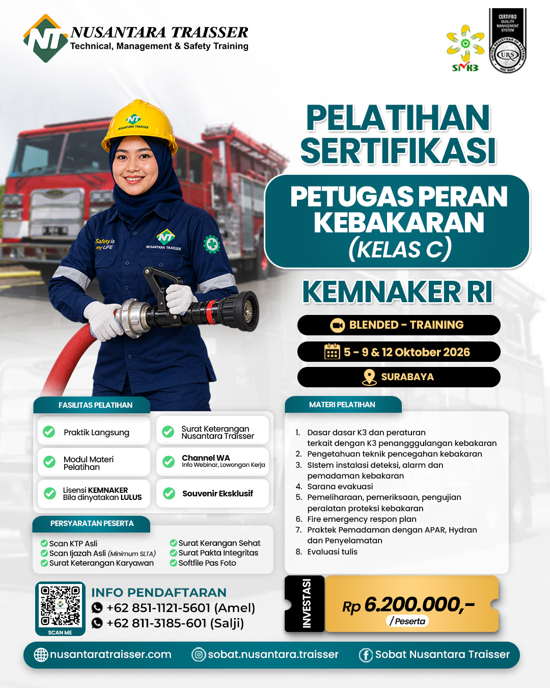 Petugas Peran Kebakaran Kelas C | Kemnaker RI
