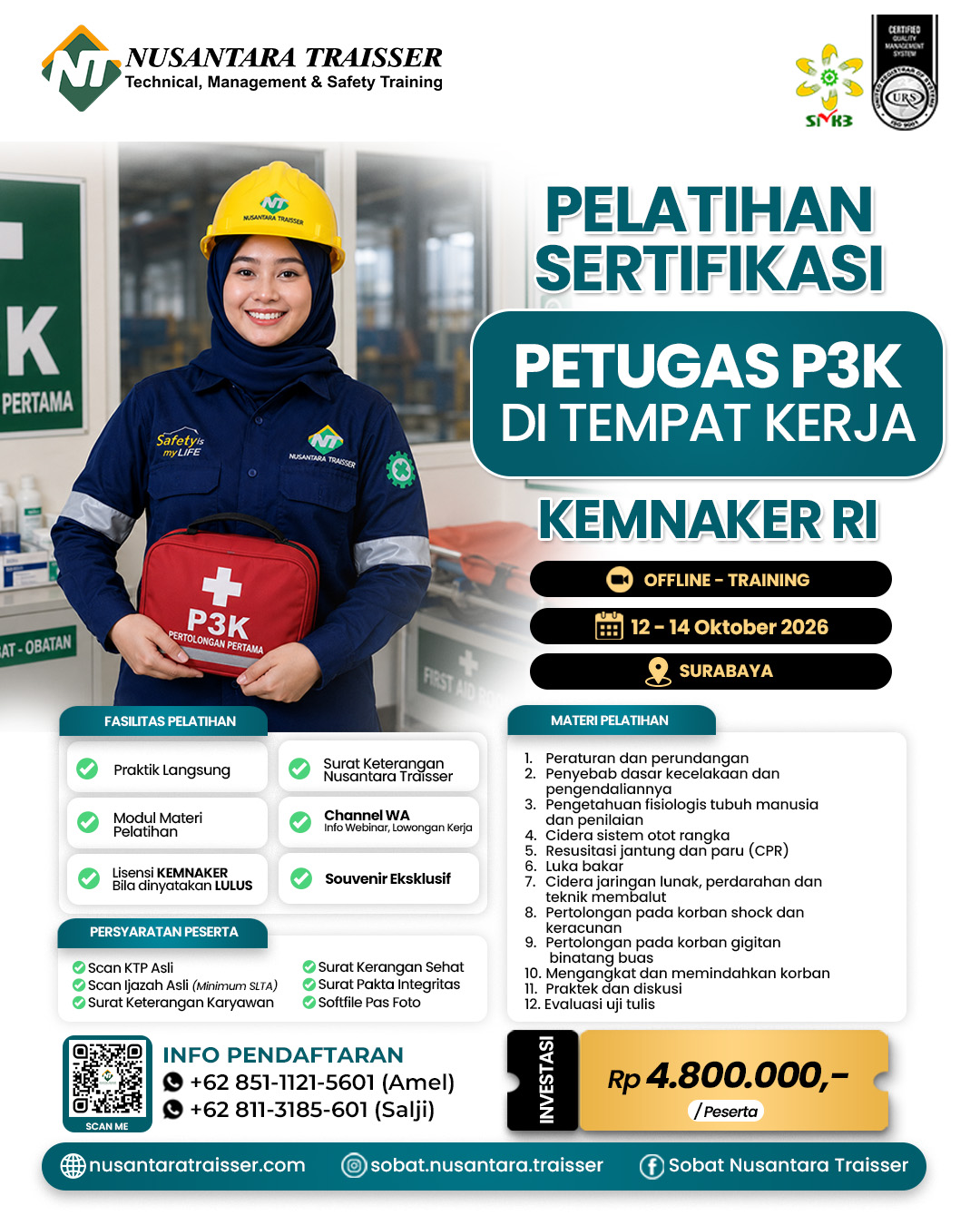Pelatihan & Sertifikasi P3K Di Tempat Kerja | Kemnaker RI