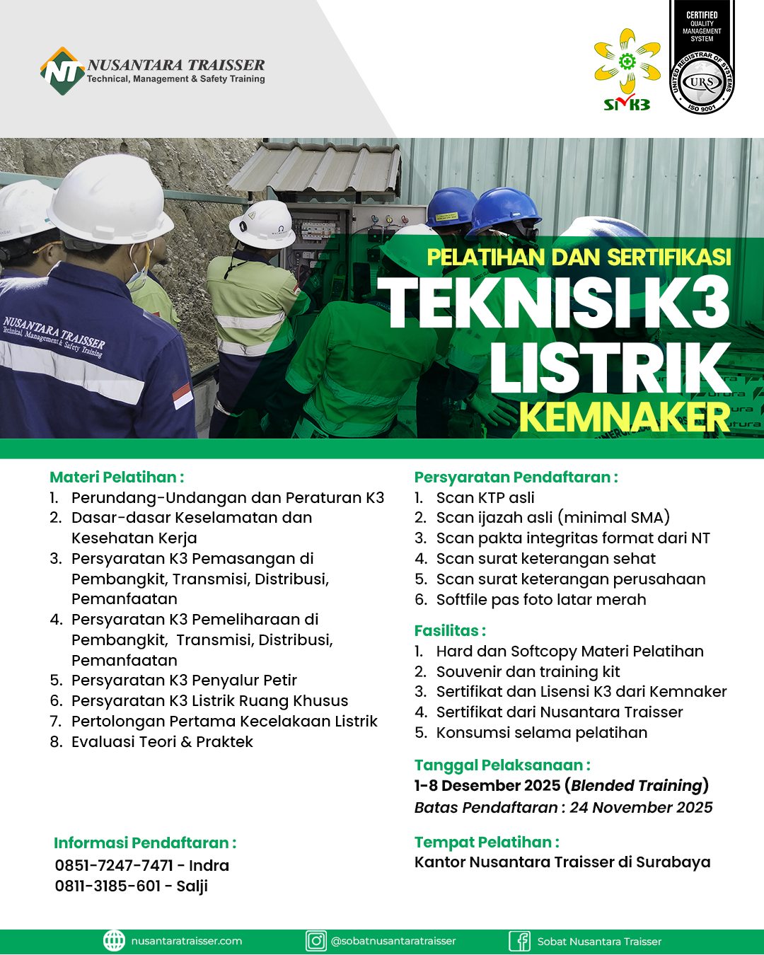Teknisi K3 LISTRIK (KEMNAKER)