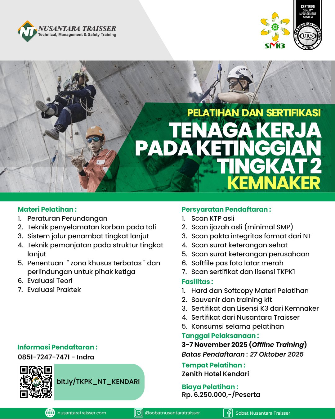 Tenaga Kerja Pada Ketinggian Tingkat 2 (KEMNAKER)