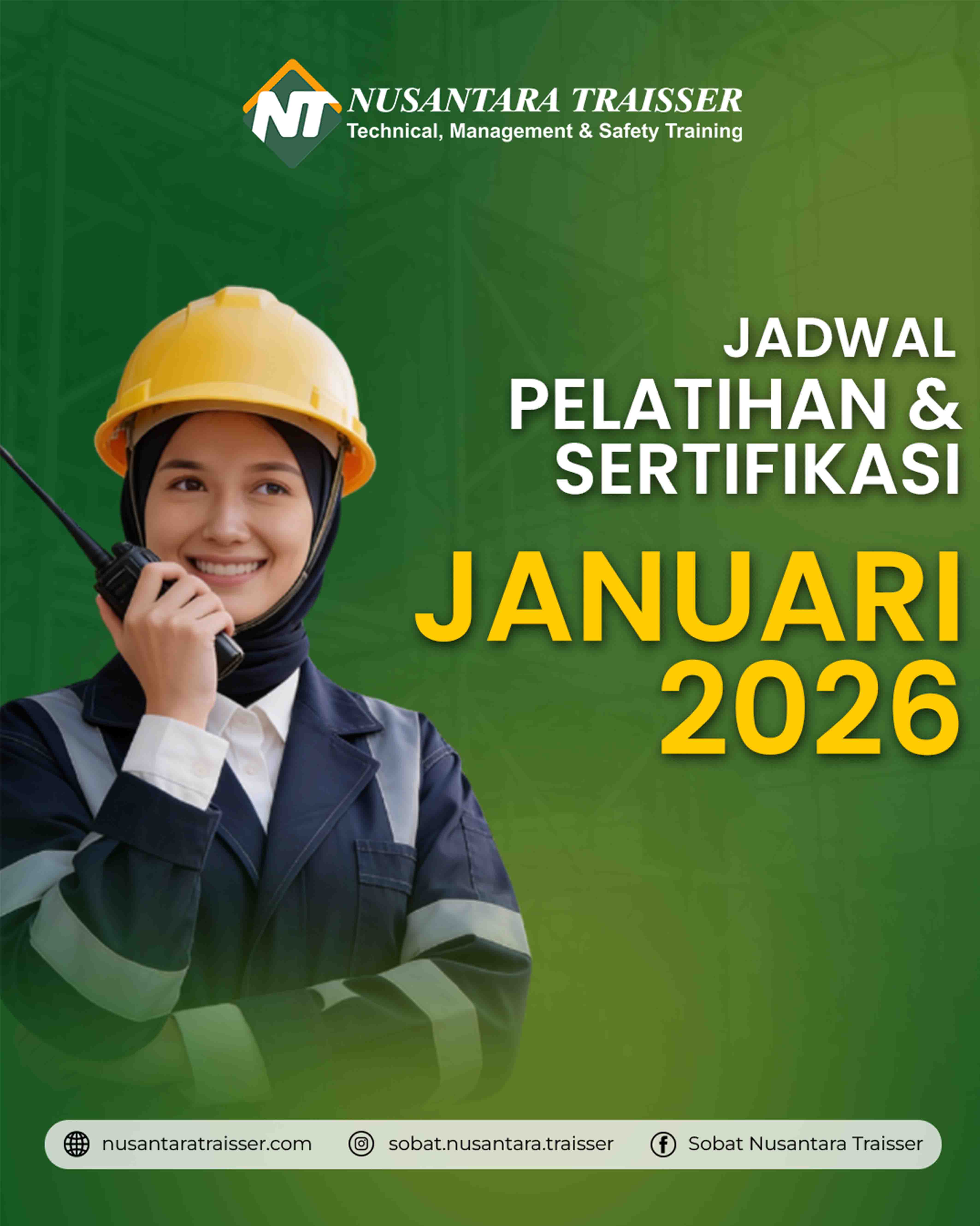 Jadwal Pelatihan dan Sertifikasi Bulan Januari Tahun 2026