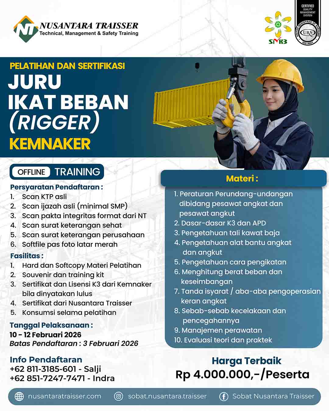 JURU IKAT BEBAN (RIGGER) || KEMNAKER