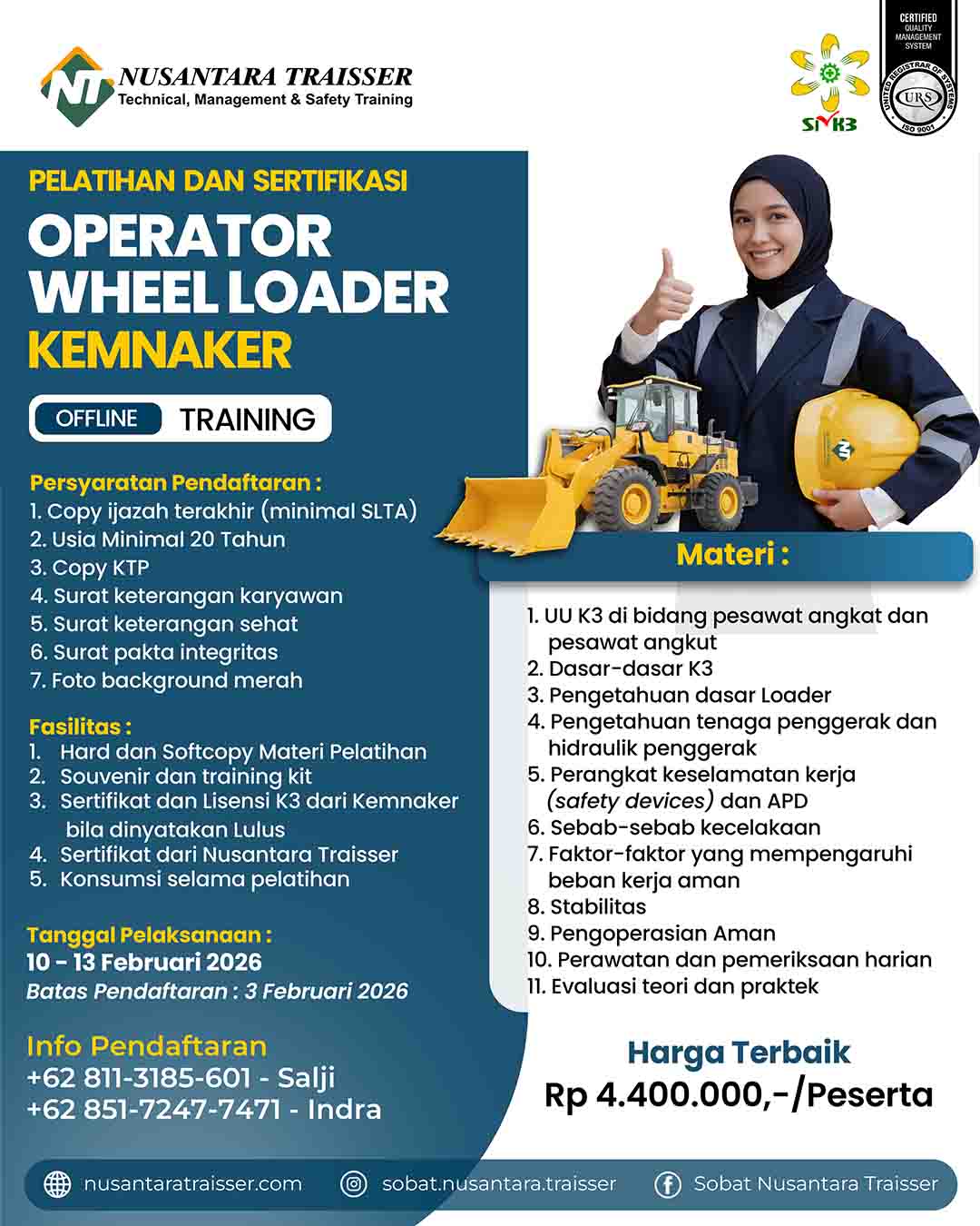 OPERATOR WHEEL LOADER || KEMNAKER